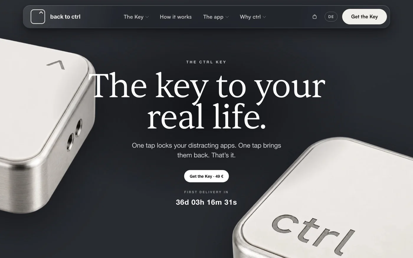 Startseite von back to ctrl